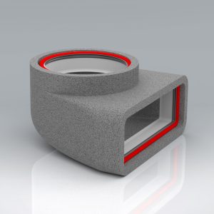 204x60mm Rapid Self-Seal Thermal Plenum Bend