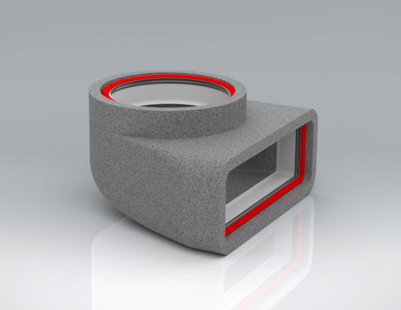 204x60mm Rapid Self-Seal Thermal Plenum Bend