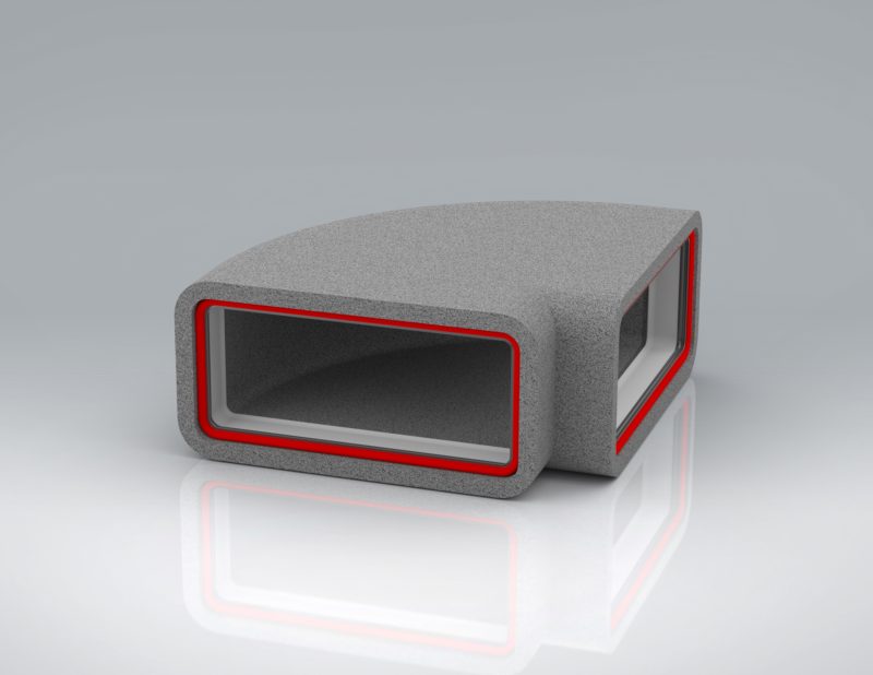 220x90mm 90º Horizontal Rapid Self-Seal Thermal Bend
