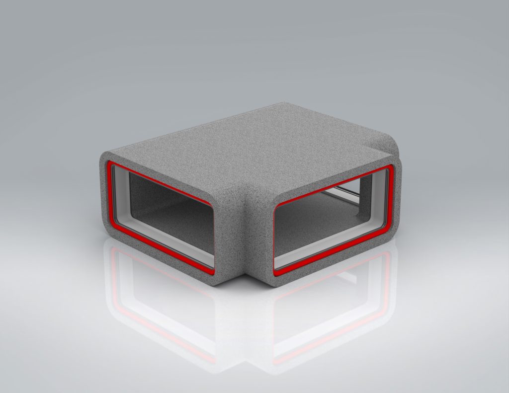 220x90mm Rectangular Rapid Self-Seal Thermal T-Piece