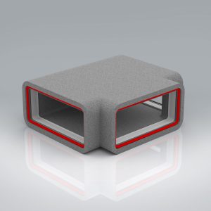 220x90mm Rectangular Rapid Self-Seal Thermal T-Piece