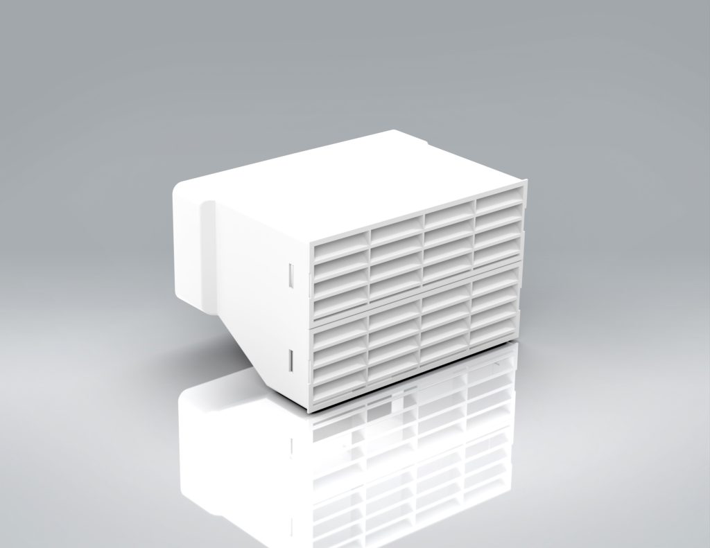 220x90mm Double Airbrick Adapter with Grilles – Verplas | A Breath