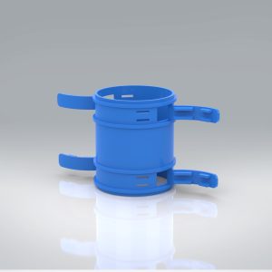 75mm Round Radial Connector with locking clips & two sealing rings