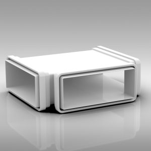 220x90mm Rectangular T-Piece with integrated self seal